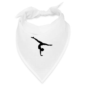 Gymnastic Bodenturnen Kunstturnen Sport turnen - Bandana Dreieckstuch - Weiß - Vorne