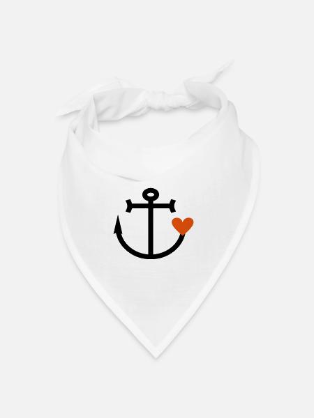 HerzAnkerLadies - Bandana Dreieckstuch - Weiß
