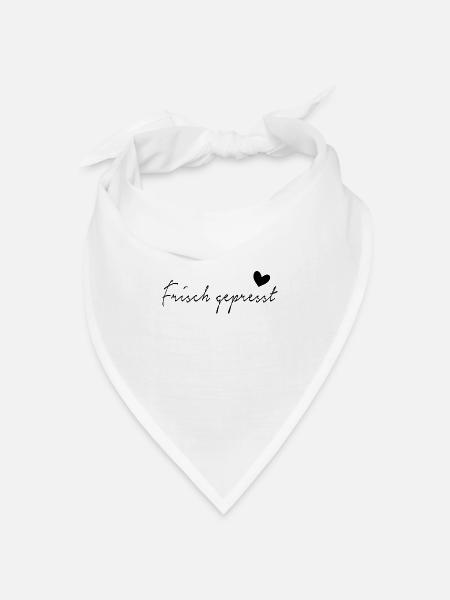 Frisch gepresst - Bandana Dreieckstuch - Weiß