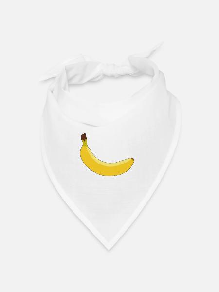 Banane Bananen Geschenkidee - Bandana Dreieckstuch - Weiß