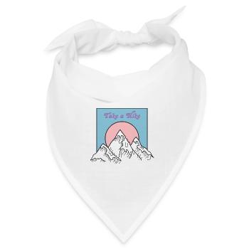Take A Hike, Retro Vintage Mountains Hiking - Bandana Dreieckstuch - Weiß - Vorne