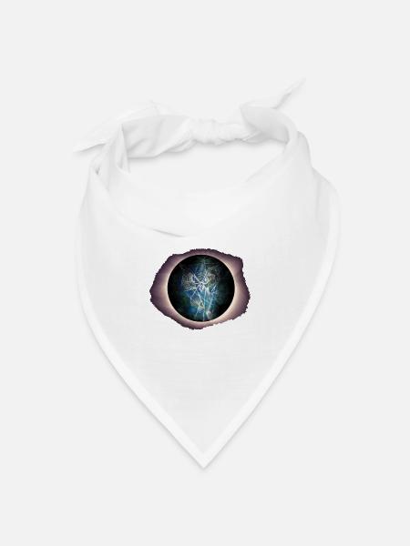 Eule - Vertrau deiner Intuition - Bandana Dreieckstuch - Weiß