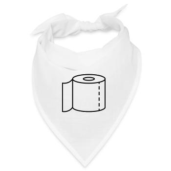 Klopapier für den Notfall - Bandana Dreieckstuch - Weiß - Vorne