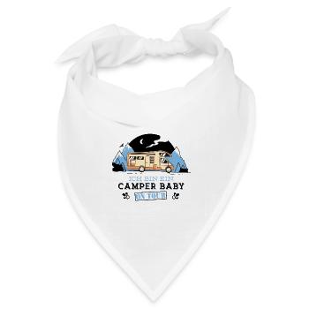 Camper Baby On Tour Wohnmobil Outdoor Geschenk - Bandana Dreieckstuch - Weiß - Vorne