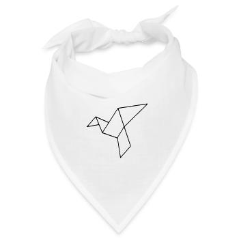 vogel - Bandana Dreieckstuch - Weiß - Vorne