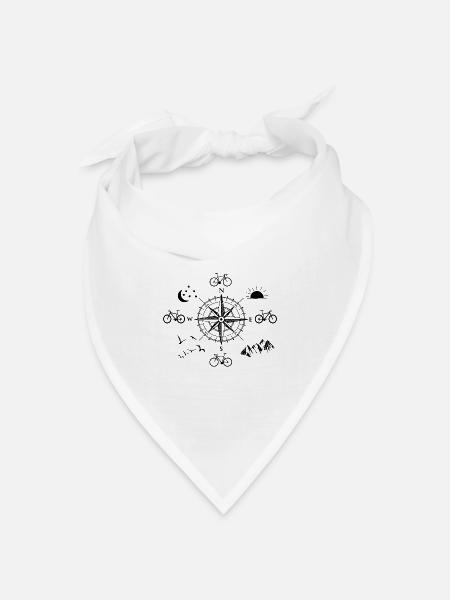 Fahrrad - Bandana Dreieckstuch - Weiß