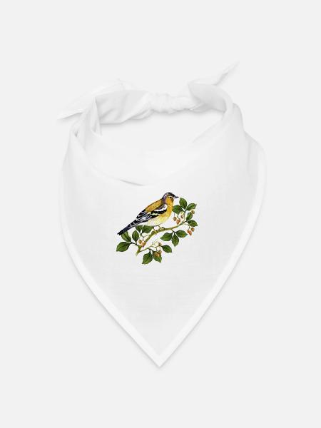 Vogel - Bandana Dreieckstuch - Weiß