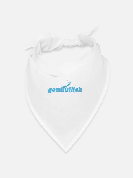 gemütlich - Bandana Dreieckstuch - Weiß