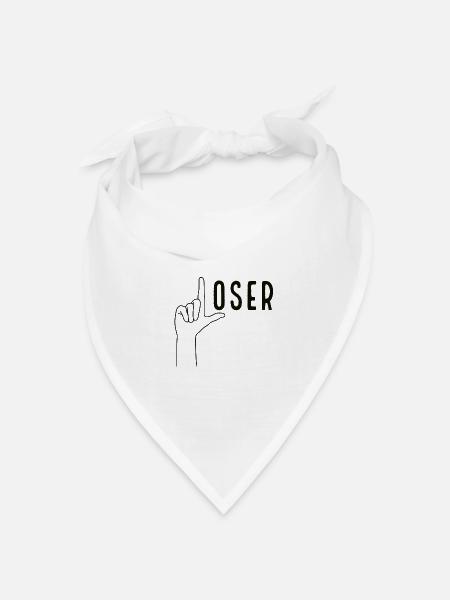 Loser - Bandana Dreieckstuch - Weiß