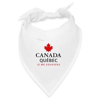 Kanada Quebec Maple Leaf Ahornblatt I love Canada - Bandana Dreieckstuch - Weiß - Vorne