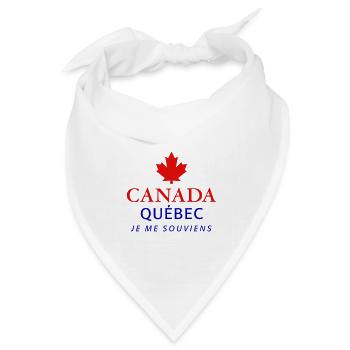 Kanada Quebec Maple Leaf Ahornblatt I love Canada - Bandana Dreieckstuch - Weiß - Vorne
