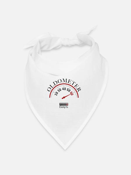 Oldometer 60.Geburtstag - Bandana Dreieckstuch - Weiß