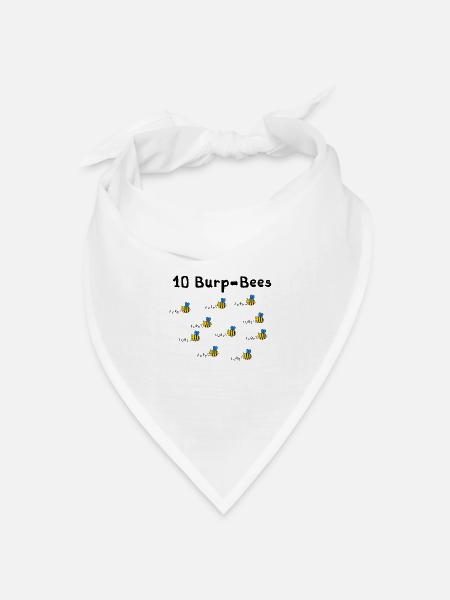 10 Burpees - oder waren es 10 Burp Bees? - Bandana Dreieckstuch - Weiß