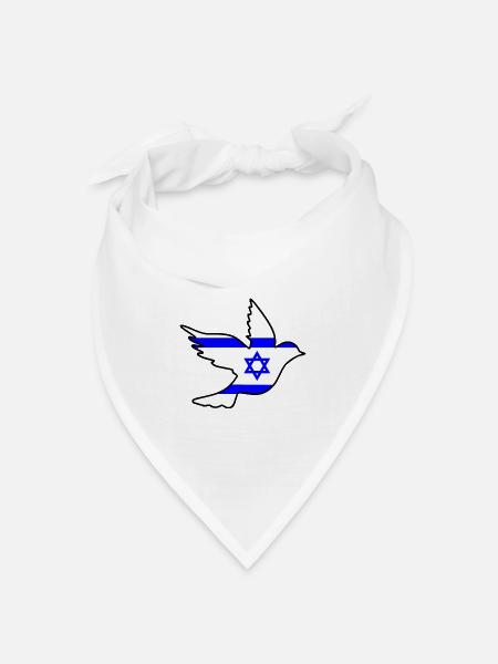 Frieden taube - Bandana Dreieckstuch - Weiß