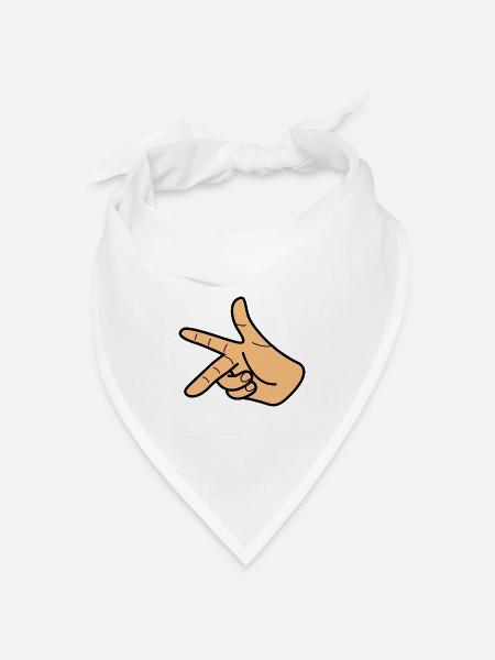 Rechte Hand Regel - Physik Mathe - Gangster sign - Bandana Dreieckstuch - Weiß