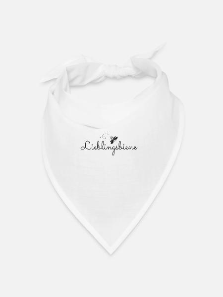 Lieblingsbiene Bienenkönigin Imker Imkerin Spruch - Bandana Dreieckstuch - Weiß
