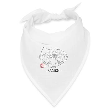 Ramen - Bandana Dreieckstuch - Weiß - Vorne