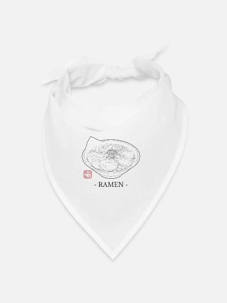 Ramen - Bandana Dreieckstuch - Weiß