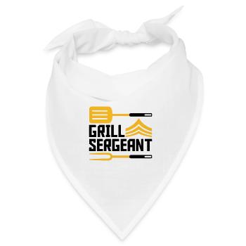 Grillmeister Grill Sergeant BBQ - Bandana Dreieckstuch - Weiß - Vorne