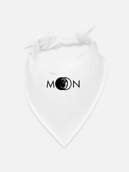 Moon - Bandana Dreieckstuch - Weiß