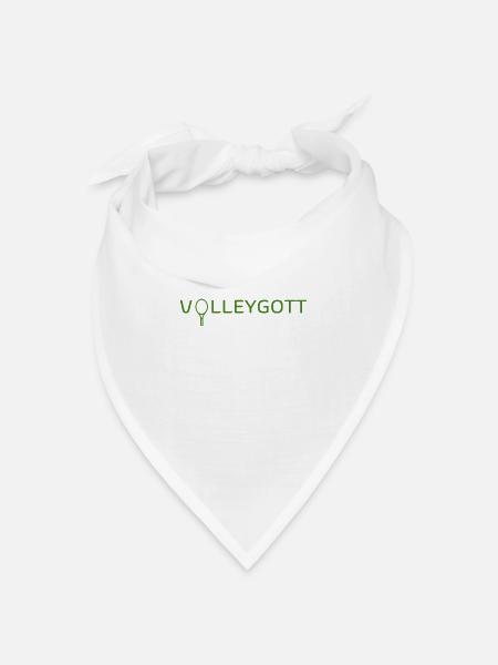 Volleygott grün - Bandana Dreieckstuch - Weiß