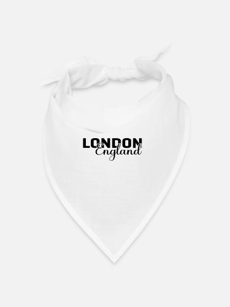 London England - Bandana Dreieckstuch - Weiß