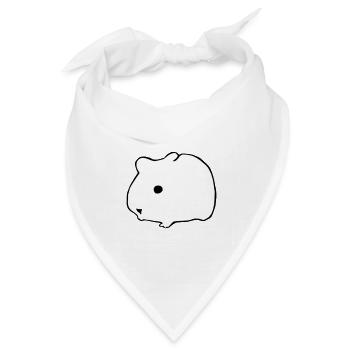 Hamster süß Tier Nagetier Tiere Haustier Vektor 1 - Bandana Dreieckstuch - Weiß - Vorne