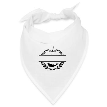 Fischschwimmer 008 - Bandana Dreieckstuch - Weiß - Vorne