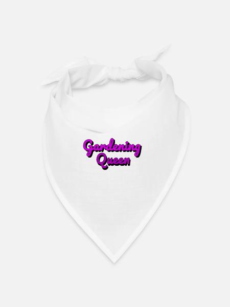 Gardening Queen - Bandana Dreieckstuch - Weiß