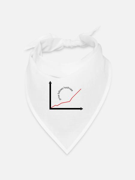 Price follows hashrate - Bandana Dreieckstuch - Weiß