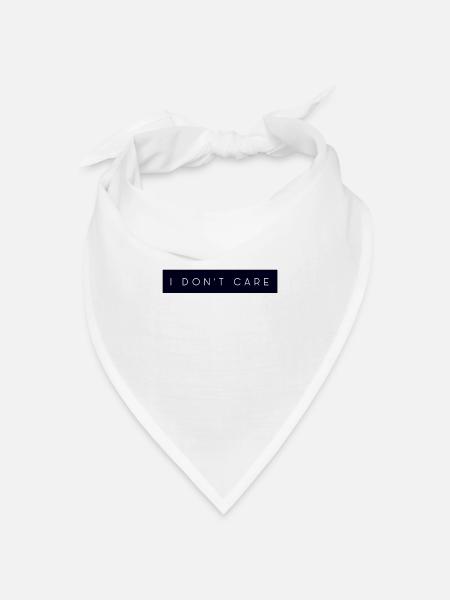 I Don't Care - Bandana Dreieckstuch - Weiß