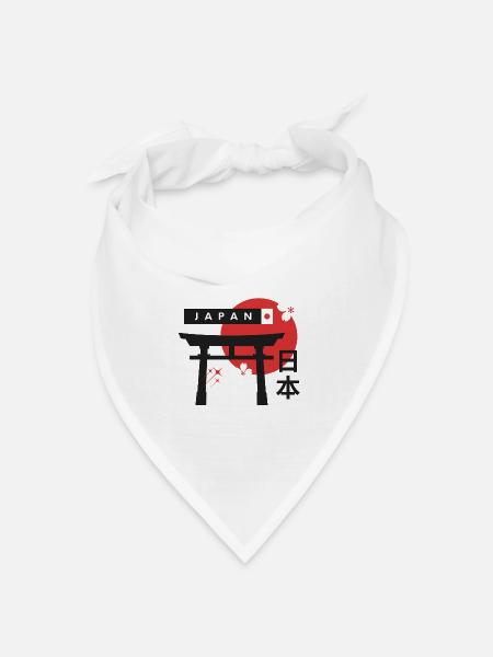 Japan - Bandana Dreieckstuch - Weiß