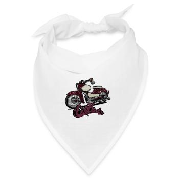 Star (rot) // Illustration - Bandana Dreieckstuch - Weiß - Vorne