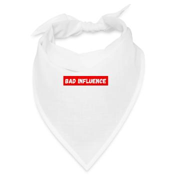 Schlechter Einfluss - Bandana Dreieckstuch - Weiß - Vorne