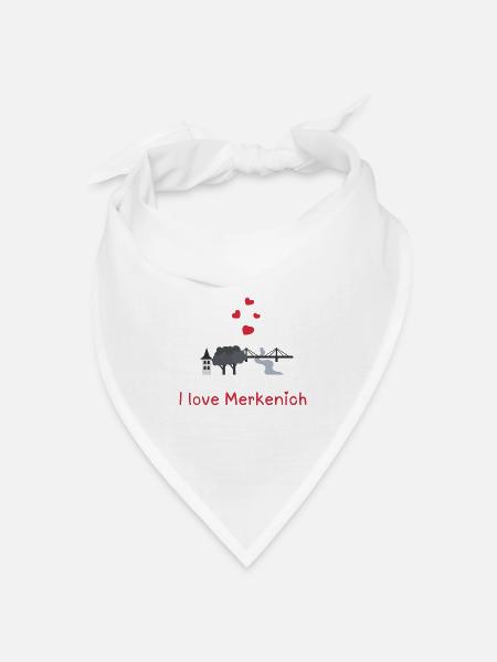 i love merkenich - Bandana Dreieckstuch - Weiß