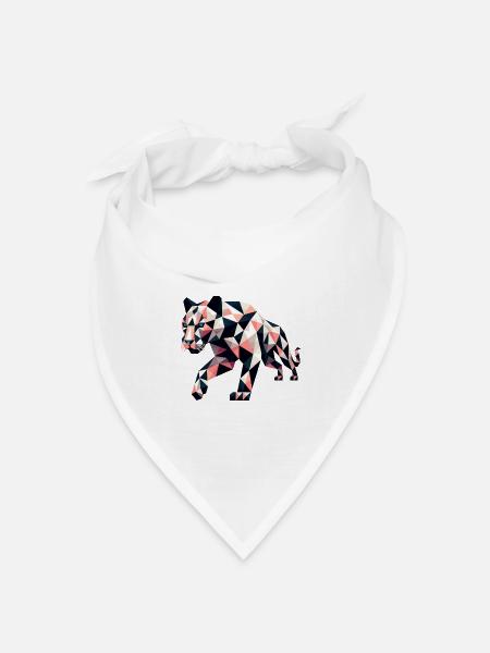 Panther // panther - Bandana Dreieckstuch - Weiß