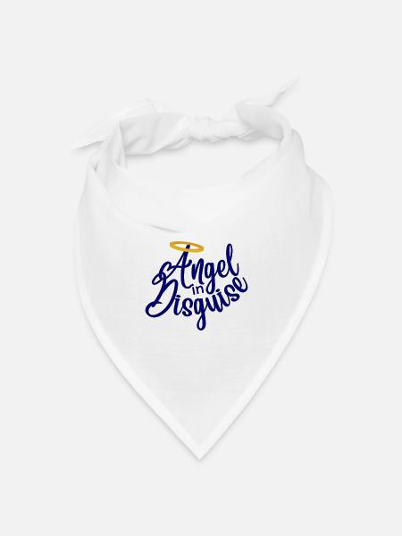 Angel in Disguise blue - Bandana Dreieckstuch - Weiß
