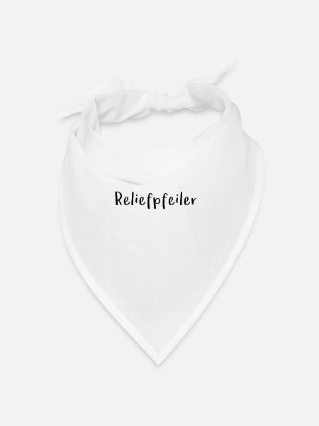 Anagram Reliefpfeiler Text Logo Fun - Bandana Dreieckstuch - Weiß