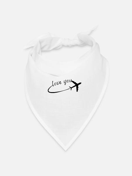 love you - Bandana Dreieckstuch - Weiß