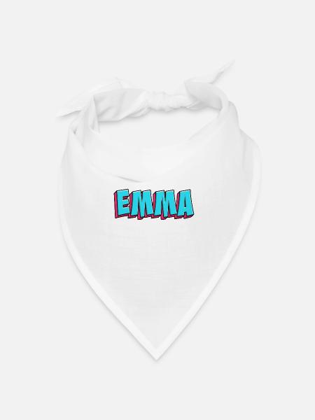 Namen Motiv: Emma - Bandana Dreieckstuch - Weiß
