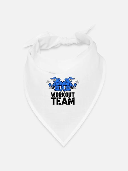 shark hai bodybuilding workout - Bandana Dreieckstuch - Weiß