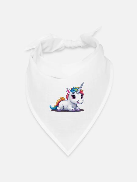 Baby Einhorn - Bandana Dreieckstuch - Weiß