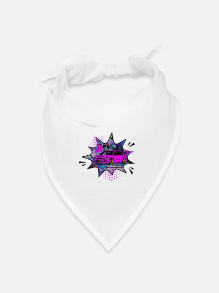 Mitsu pink bubble - Bandana Dreieckstuch - Weiß