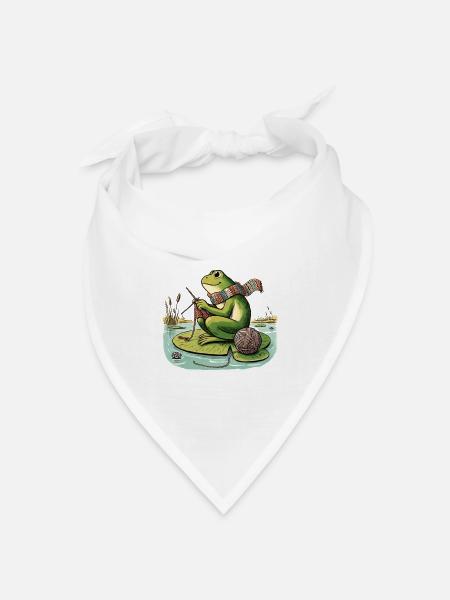 Strickfrosch - Bandana Dreieckstuch - Weiß