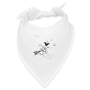 El Zozio Vogel-Poet - Bandana Dreieckstuch - Weiß - Vorne