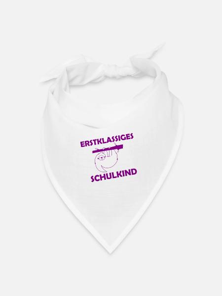 erstklassiges schulkind 001 - Bandana Dreieckstuch - Weiß