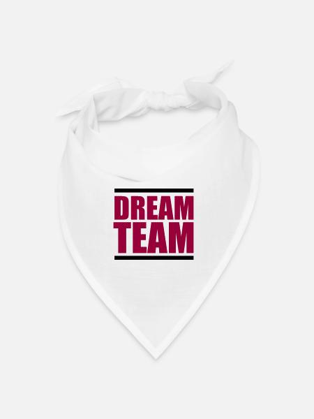 dream team - Bandana Dreieckstuch - Weiß