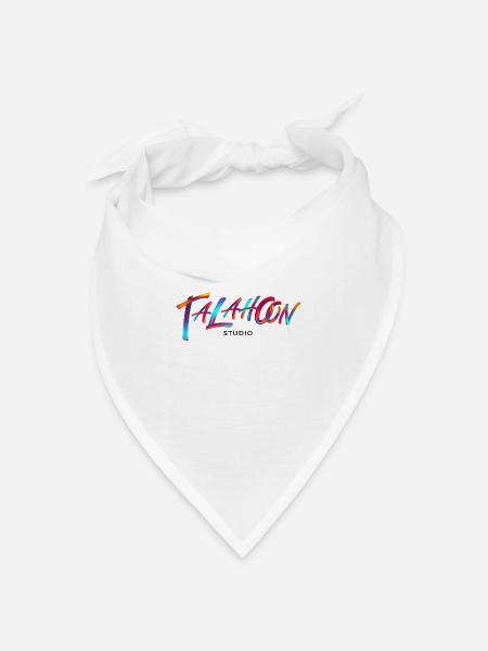 Talahoon Studios Rainbow Brushed (bright clothes) - Bandana Dreieckstuch - Weiß