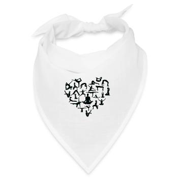 Yoga Meditation Spa Namaste - Bandana Dreieckstuch - Weiß - Vorne
