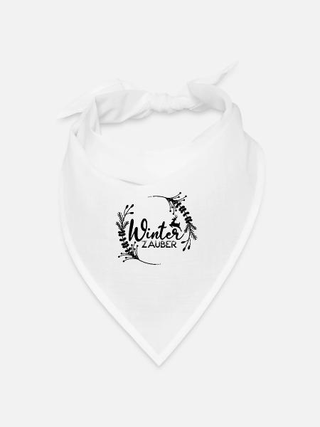 Winter Zauber - Bandana Dreieckstuch - Weiß
